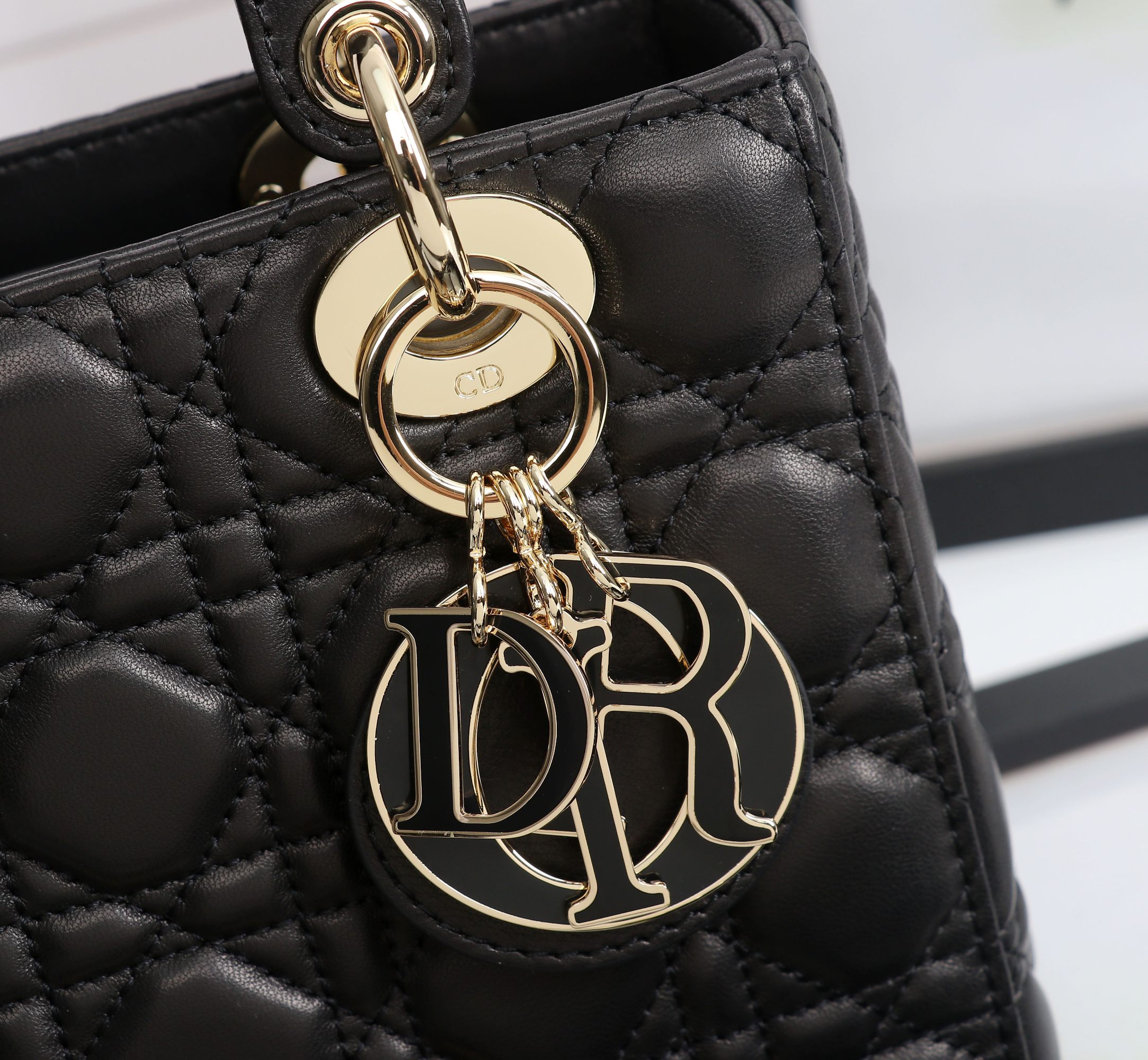 Small Lady Dior My ABCDior Bag Black Cannage Lambskin